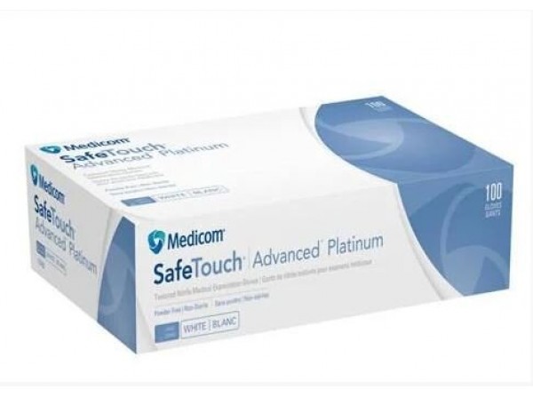 Medicom SafeTouch Advanced Platinum нітрил, білі текстуровані